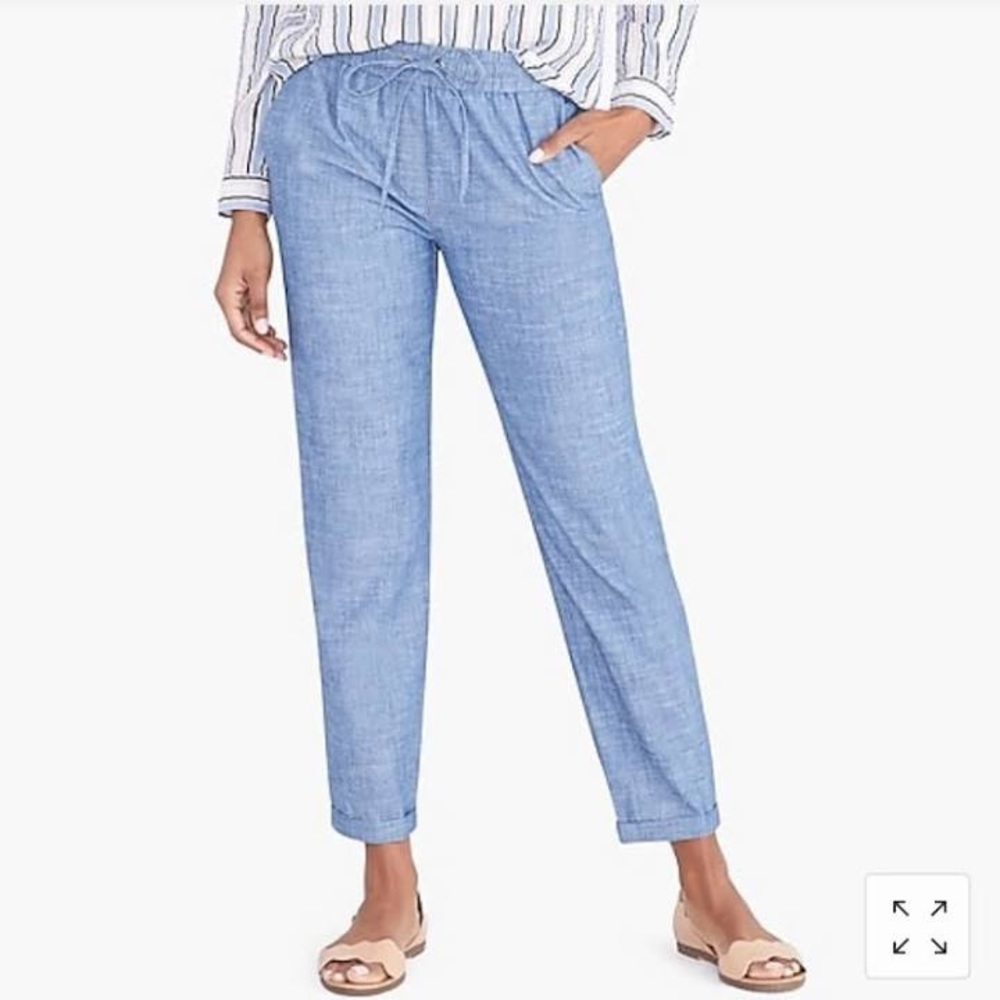 J.Crew Chambray Drawstring Pant - image 1